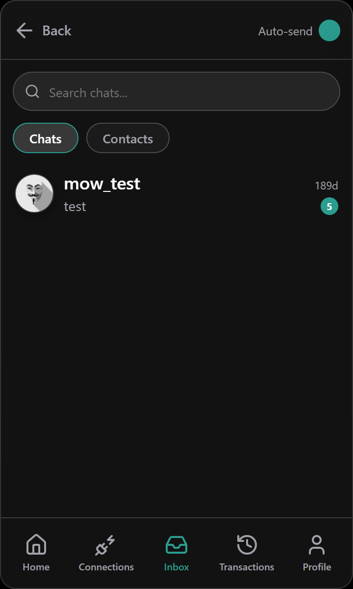 Encrypted inbox tied to Keeta addresses